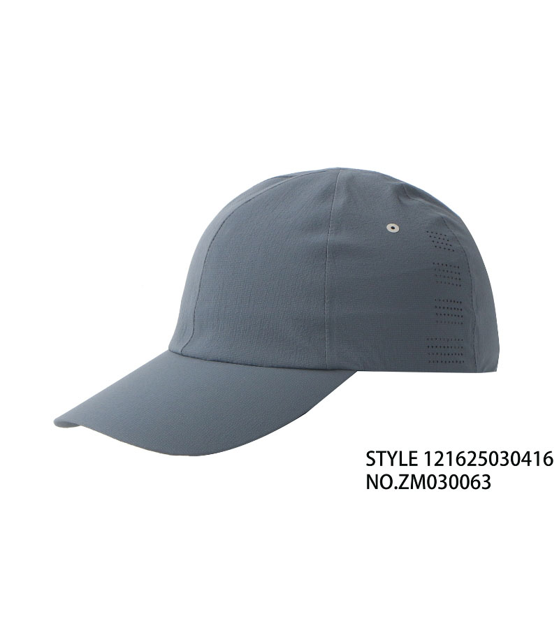灰色轻量透气运动棒球帽